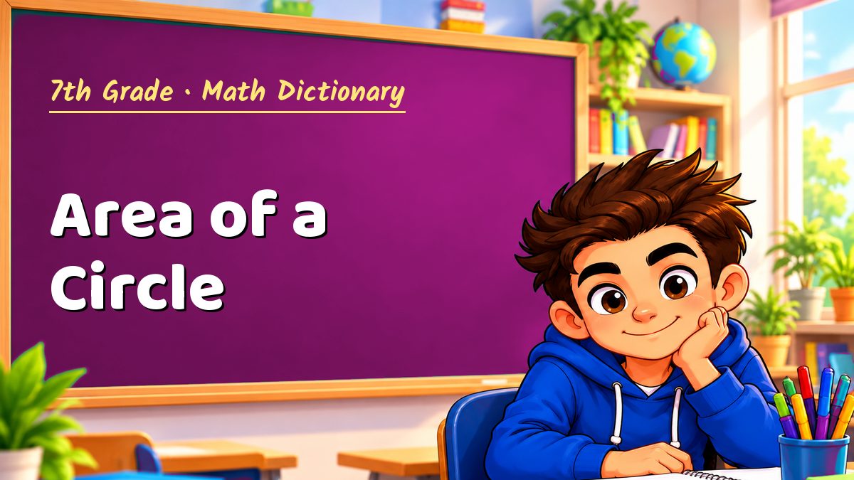 Area of a Circle: meaning, method and solved example (7th Grade) – Maths PDF