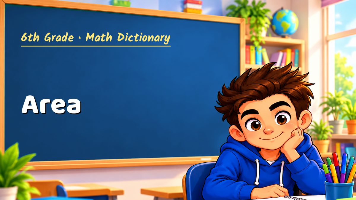 Area: meaning, method and solved example (6th Grade) – Maths PDF