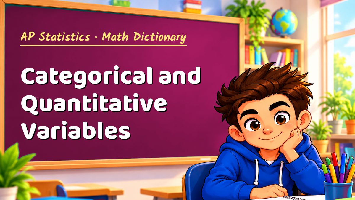 Categorical and Quantitative Variables: meaning, method and solved example (AP Statistics) – Maths PDF