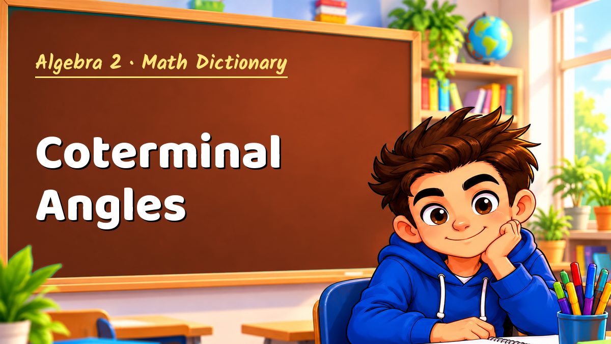 Coterminal Angles: meaning, method and solved example (Algebra 2) – Maths PDF