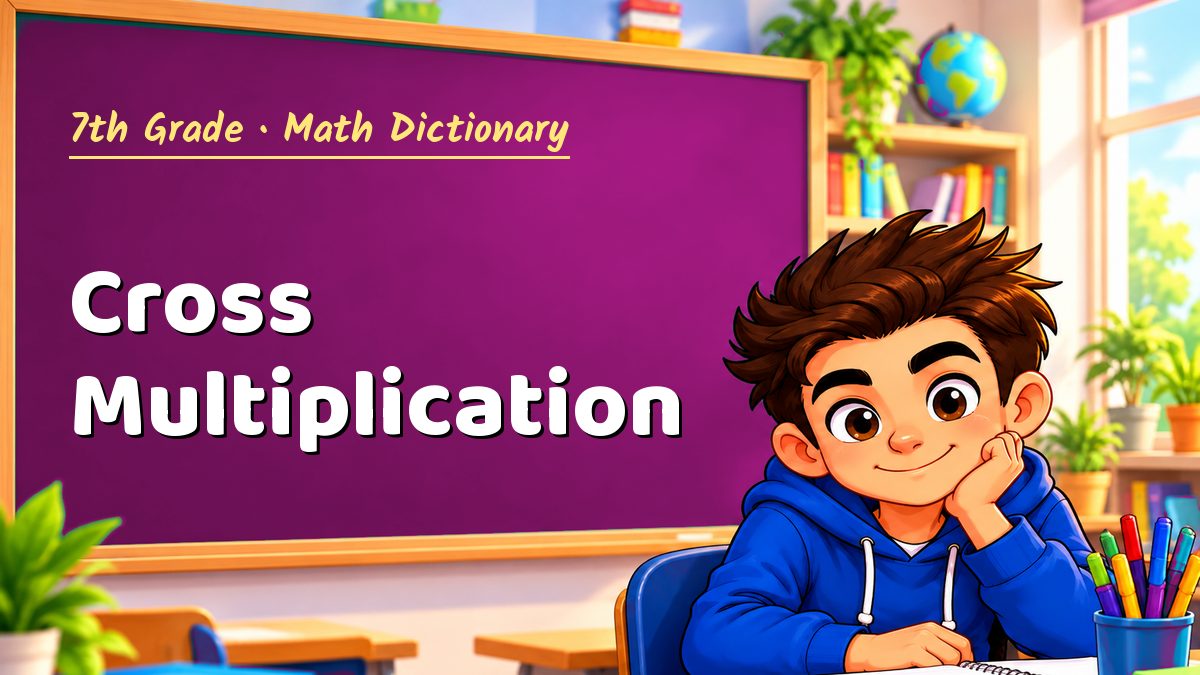 Cross Multiplication: meaning, method and solved example (7th Grade) – Maths PDF