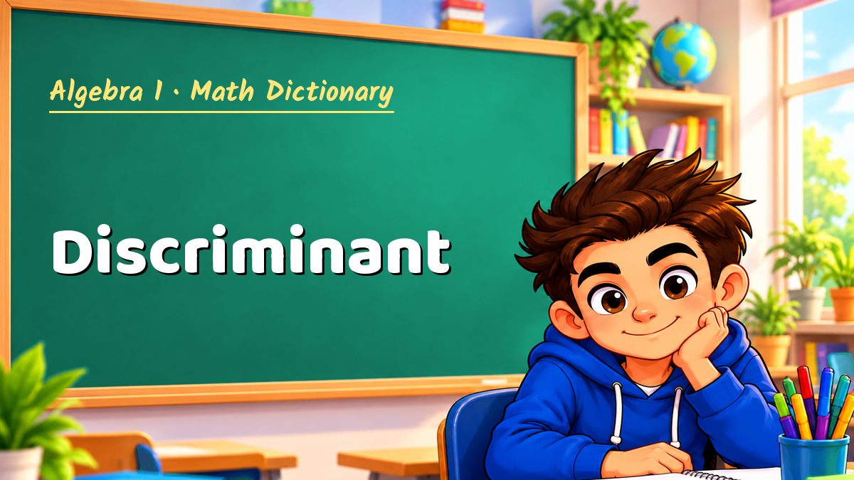 Discriminant: meaning, method and solved example (Algebra 1) – Maths PDF
