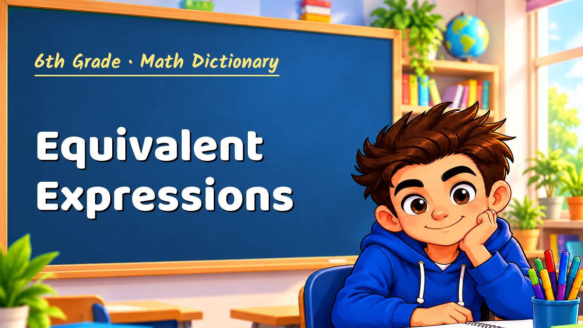 Equivalent Expressions: meaning, method and solved example (6th Grade) – Maths PDF