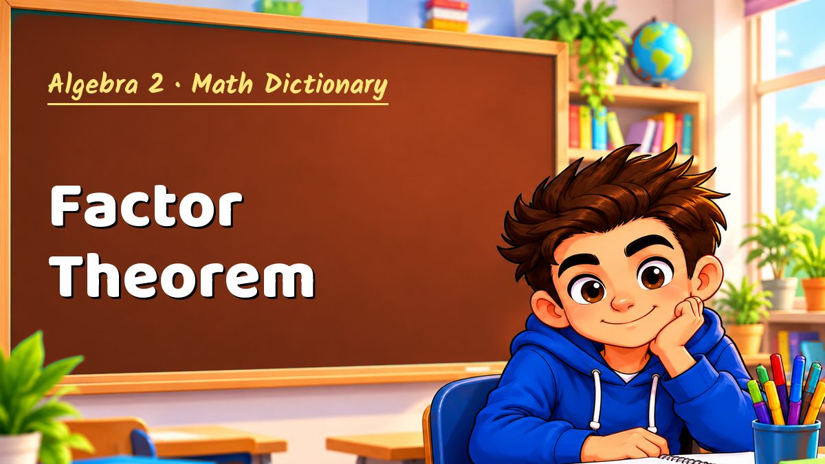 Factor Theorem: meaning, method and solved example (Algebra 2) – Maths PDF