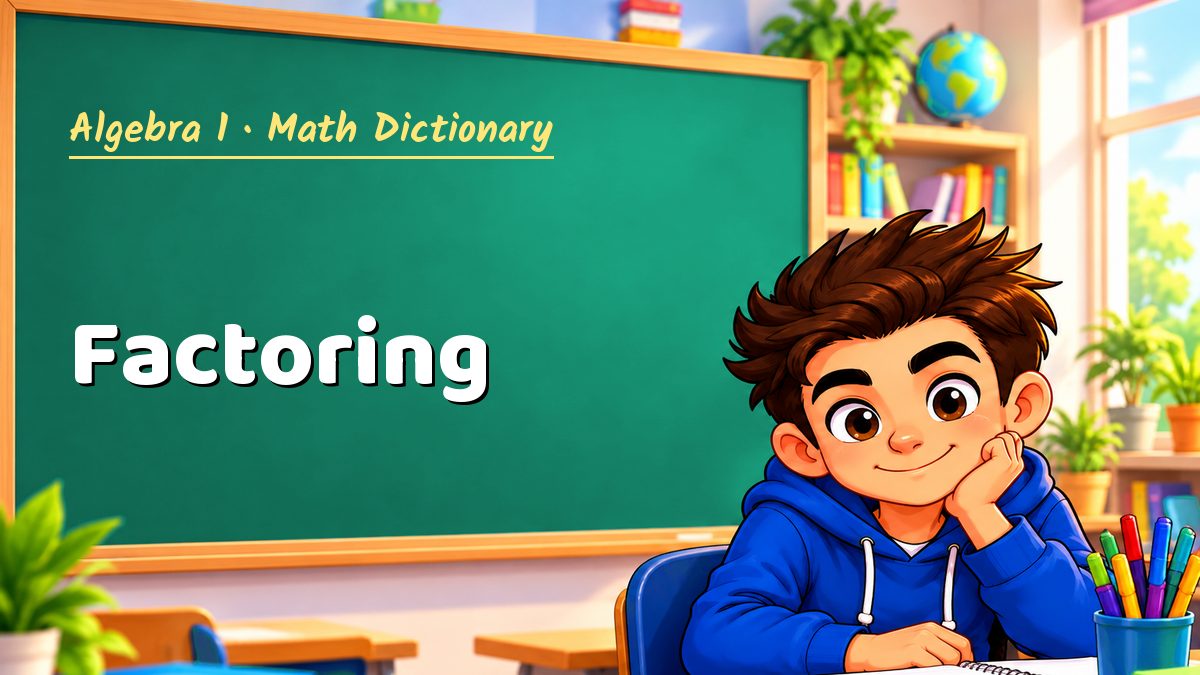 Factoring: meaning, method and solved example (Algebra 1) – Maths PDF