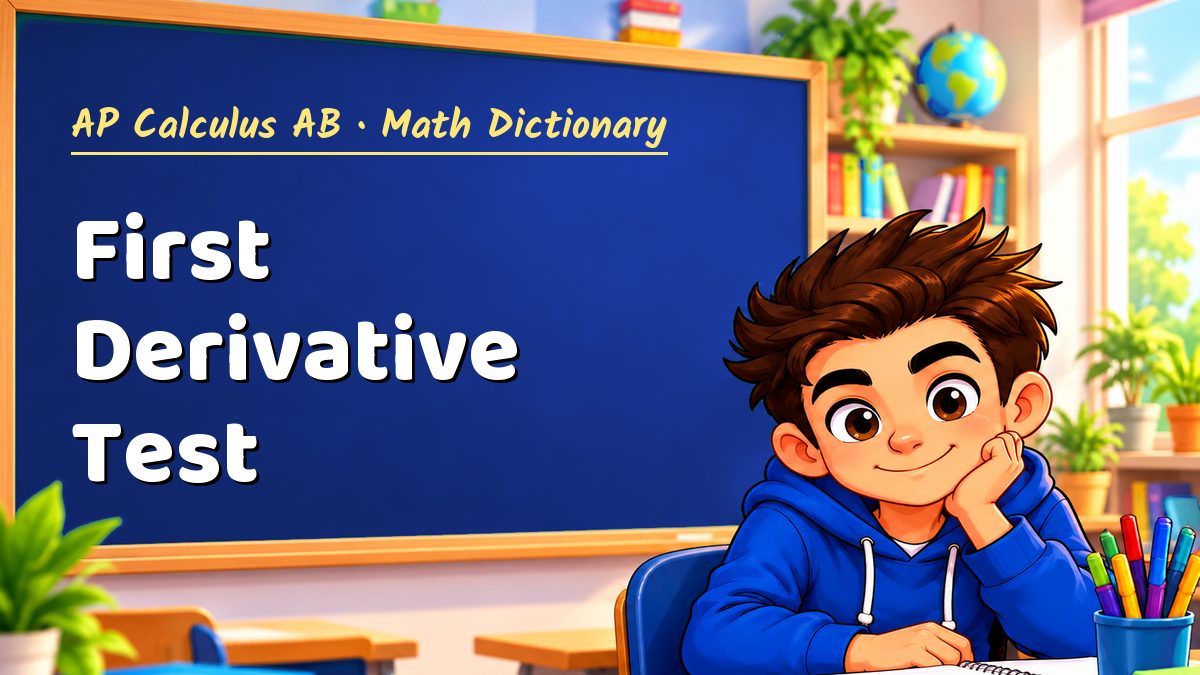First Derivative Test: meaning, method and solved example (AP Calculus AB) – Maths PDF