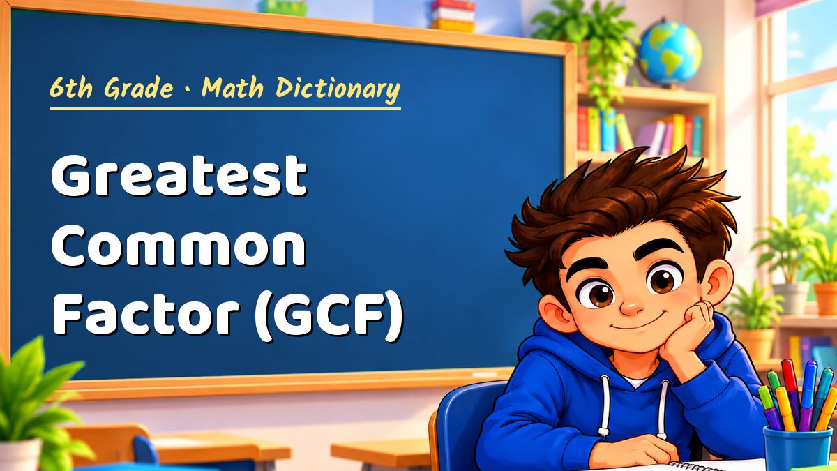 Greatest Common Factor (GCF): meaning, method and solved example (6th Grade) – Maths PDF