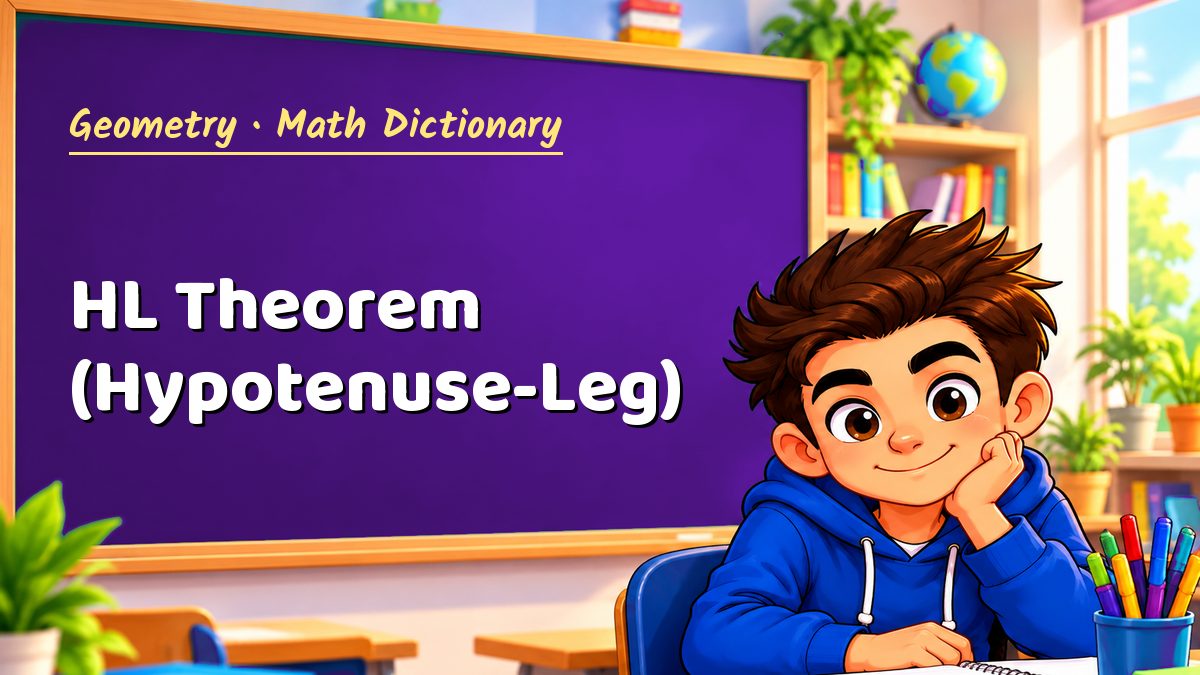 HL Theorem (Hypotenuse-Leg): meaning, method and solved example (Geometry) – Maths PDF