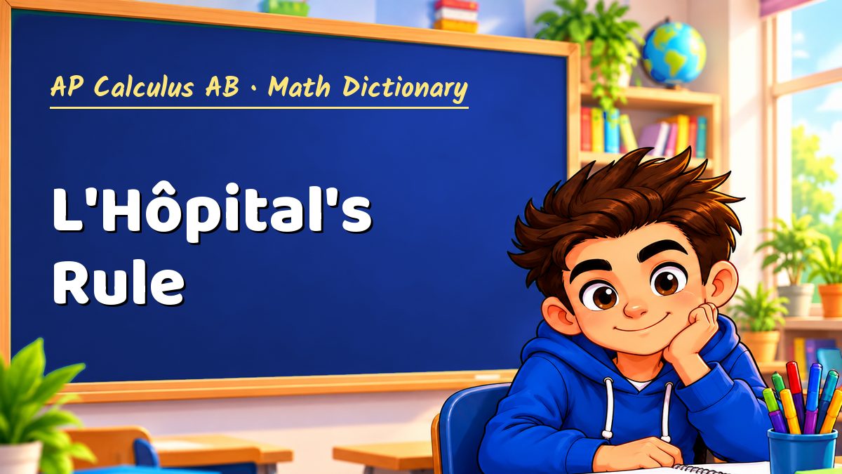 L'Hôpital's Rule: meaning, method and solved example (AP Calculus AB) – Maths PDF