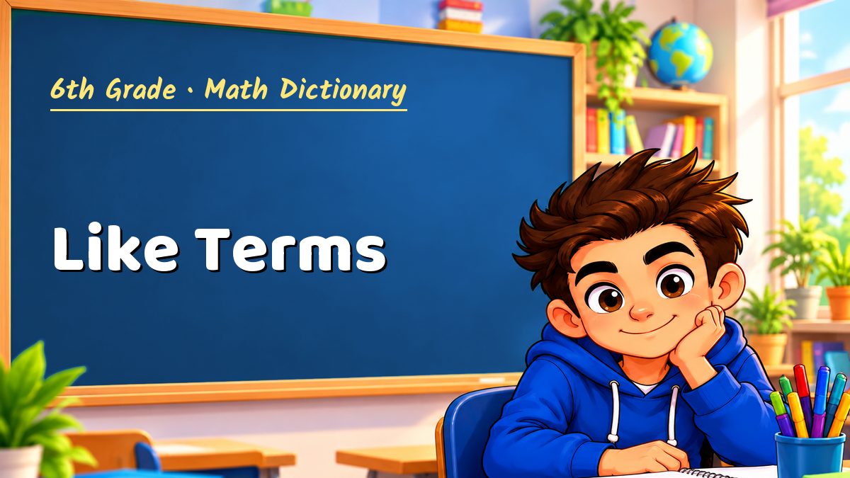 Like Terms: meaning, method and solved example (6th Grade) – Maths PDF