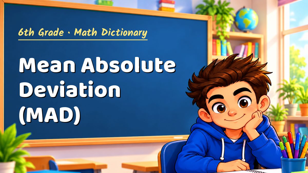 Mean Absolute Deviation (MAD): meaning, method and solved example (6th Grade) – Maths PDF