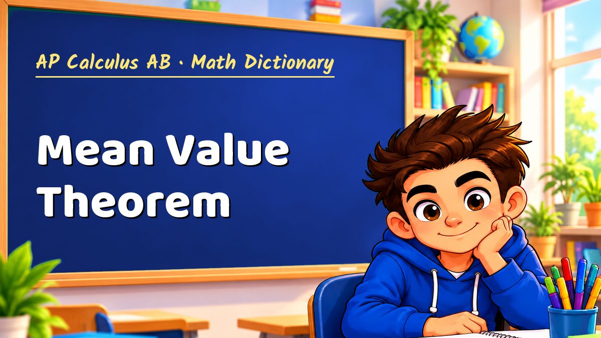 Mean Value Theorem: meaning, method and solved example (AP Calculus AB) – Maths PDF
