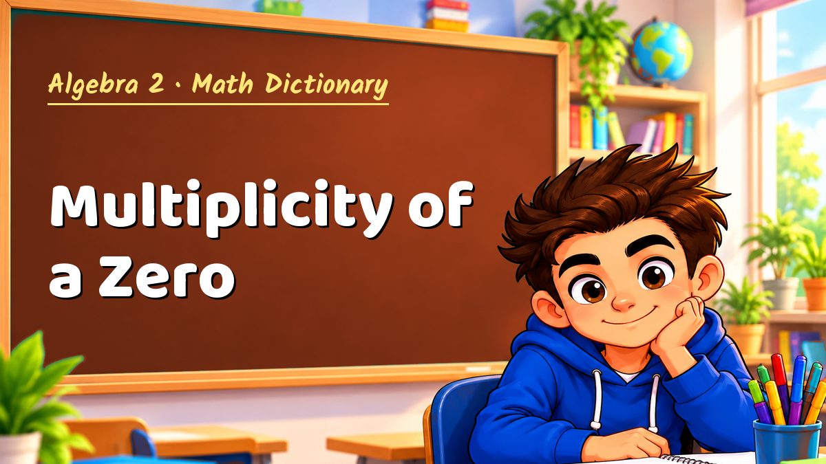 Multiplicity of a Zero: meaning, method and solved example (Algebra 2) – Maths PDF