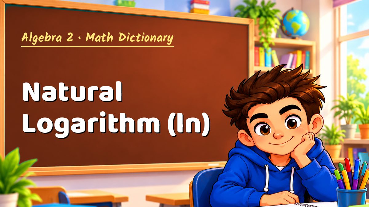 Natural Logarithm (ln): meaning, method and solved example (Algebra 2) – Maths PDF