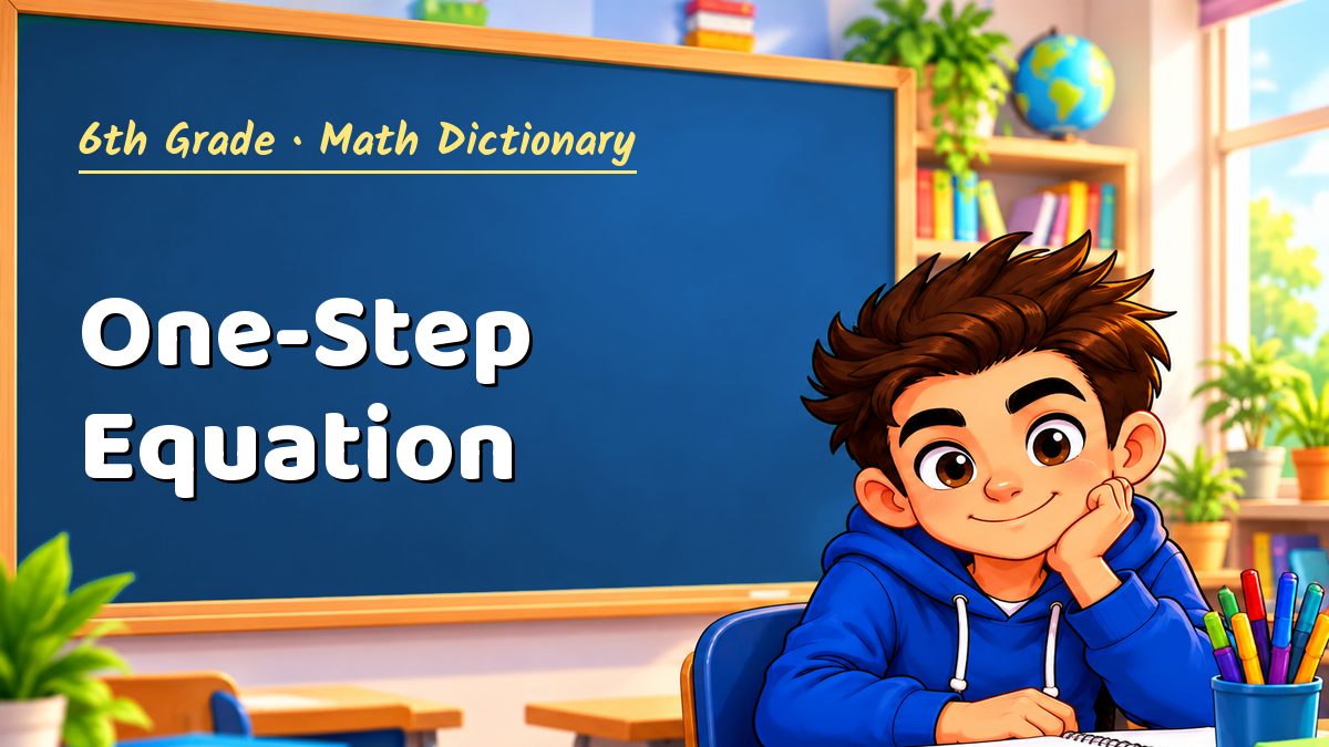 One-Step Equation: meaning, method and solved example (6th Grade) – Maths PDF