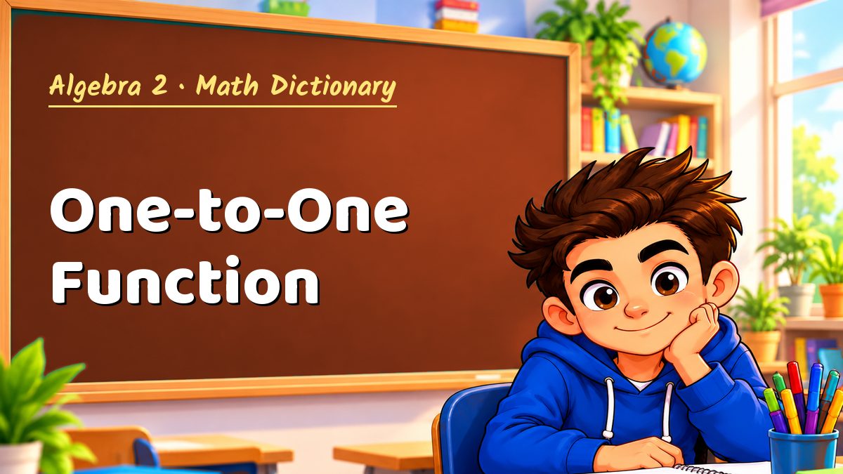One-to-One Function: meaning, method and solved example (Algebra 2) – Maths PDF