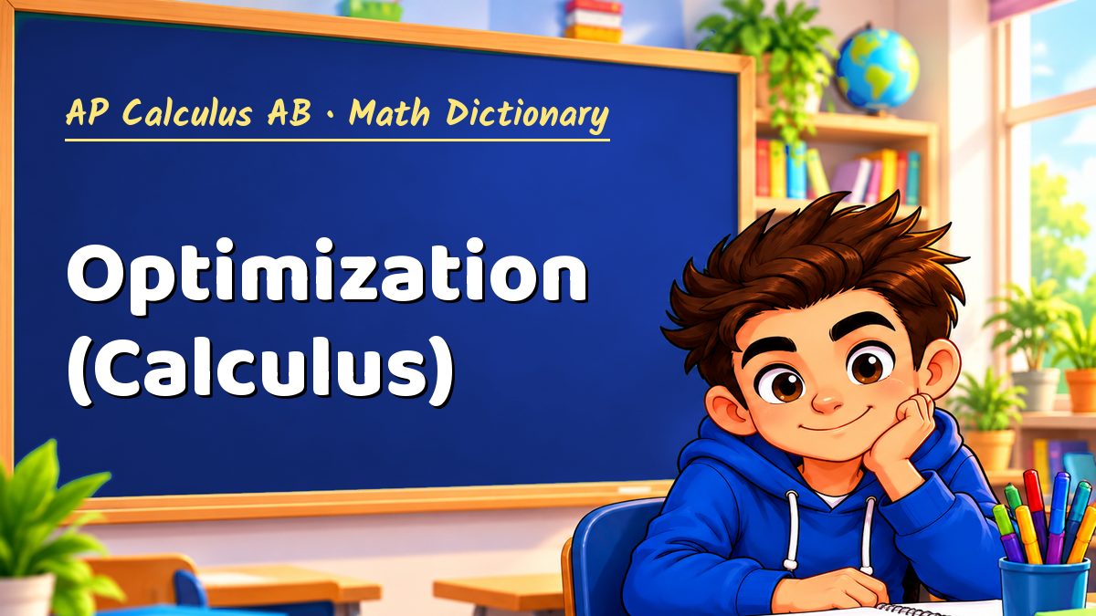 Optimization (Calculus): meaning, method and solved example (AP Calculus AB) – Maths PDF