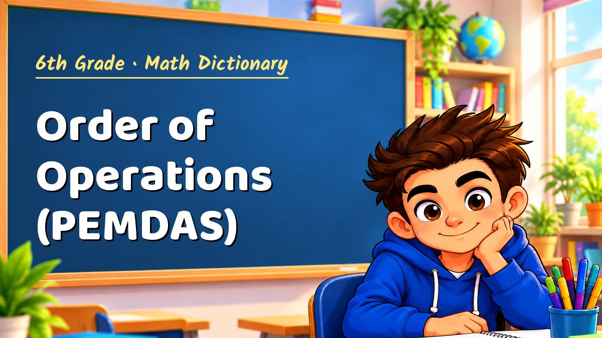 Order of Operations (PEMDAS): meaning, method and solved example (6th Grade) – Maths PDF