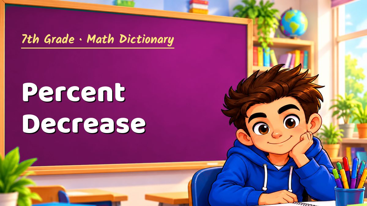 Percent Decrease: meaning, method and solved example (7th Grade) – Maths PDF
