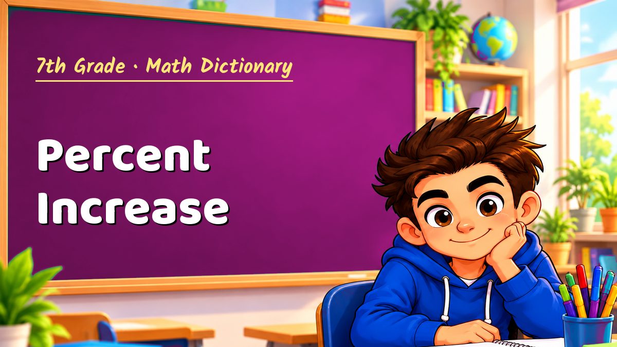 Percent Increase: meaning, method and solved example (7th Grade) – Maths PDF