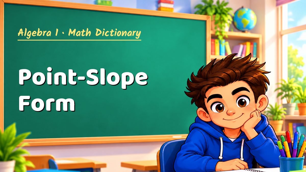 Point-Slope Form: meaning, method and solved example (Algebra 1) – Maths PDF