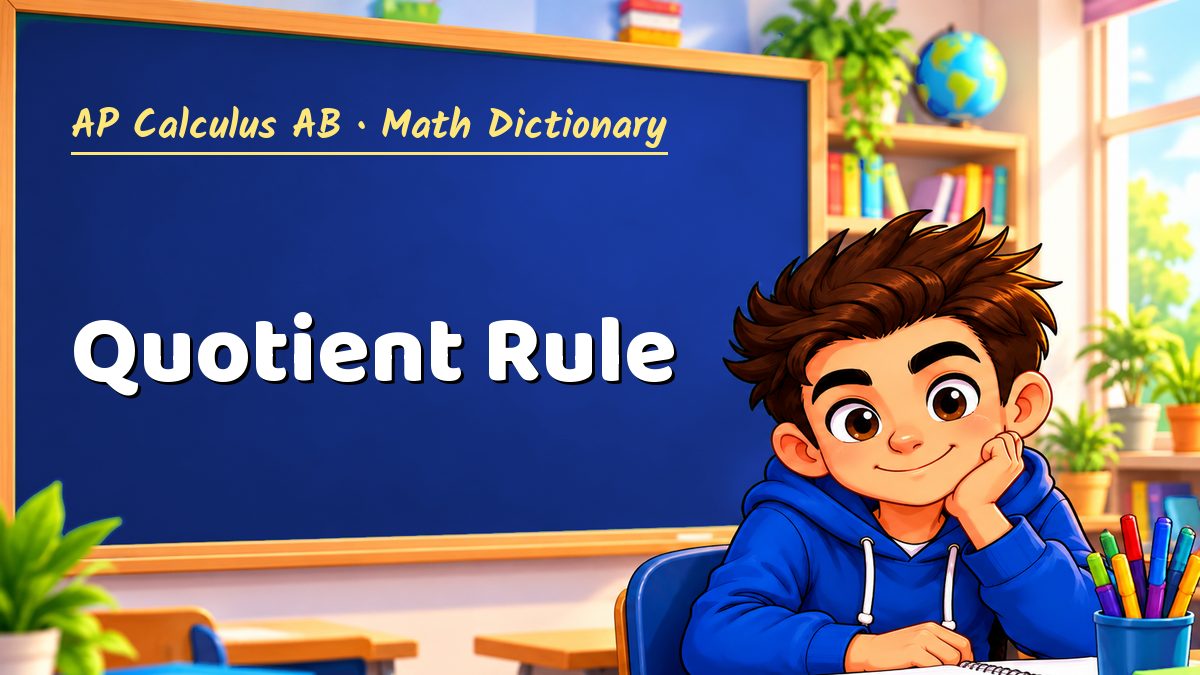 Quotient Rule: meaning, method and solved example (AP Calculus AB) – Maths PDF