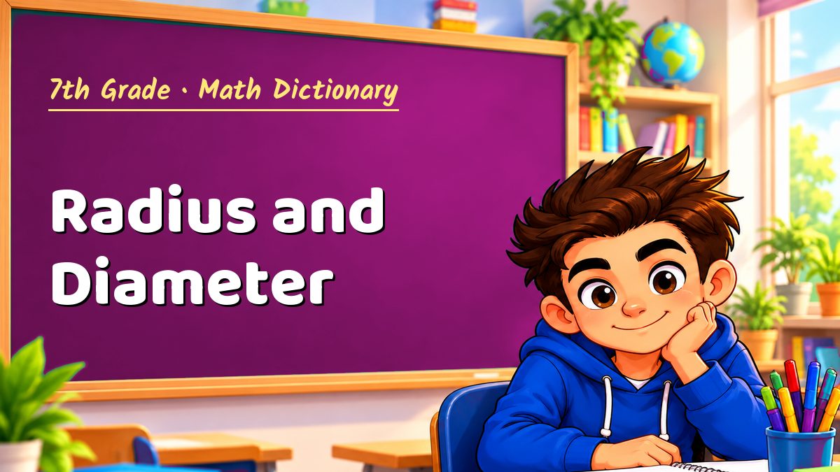 Radius and Diameter: meaning, method and solved example (7th Grade) – Maths PDF