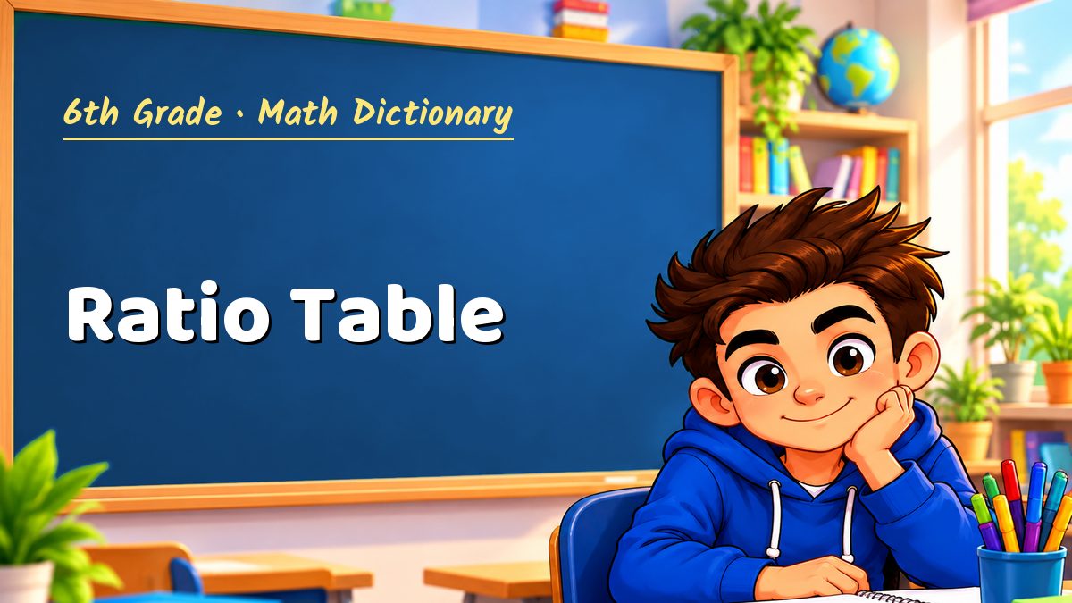 Ratio Table: meaning, method and solved example (6th Grade) – Maths PDF