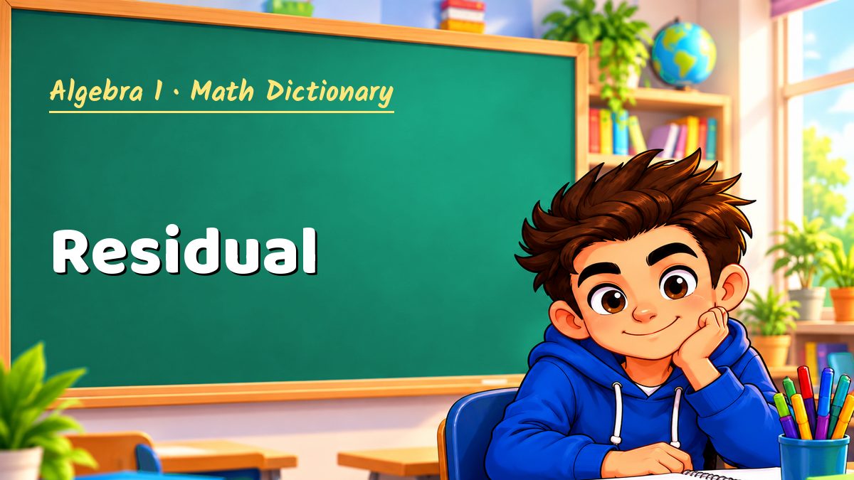 Residual: meaning, method and solved example (Algebra 1) – Maths PDF