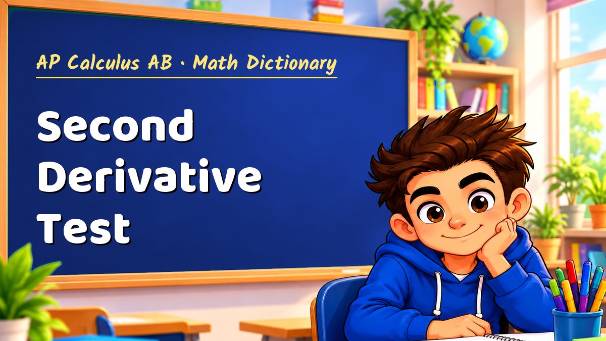 Second Derivative Test: meaning, method and solved example (AP Calculus AB) – Maths PDF