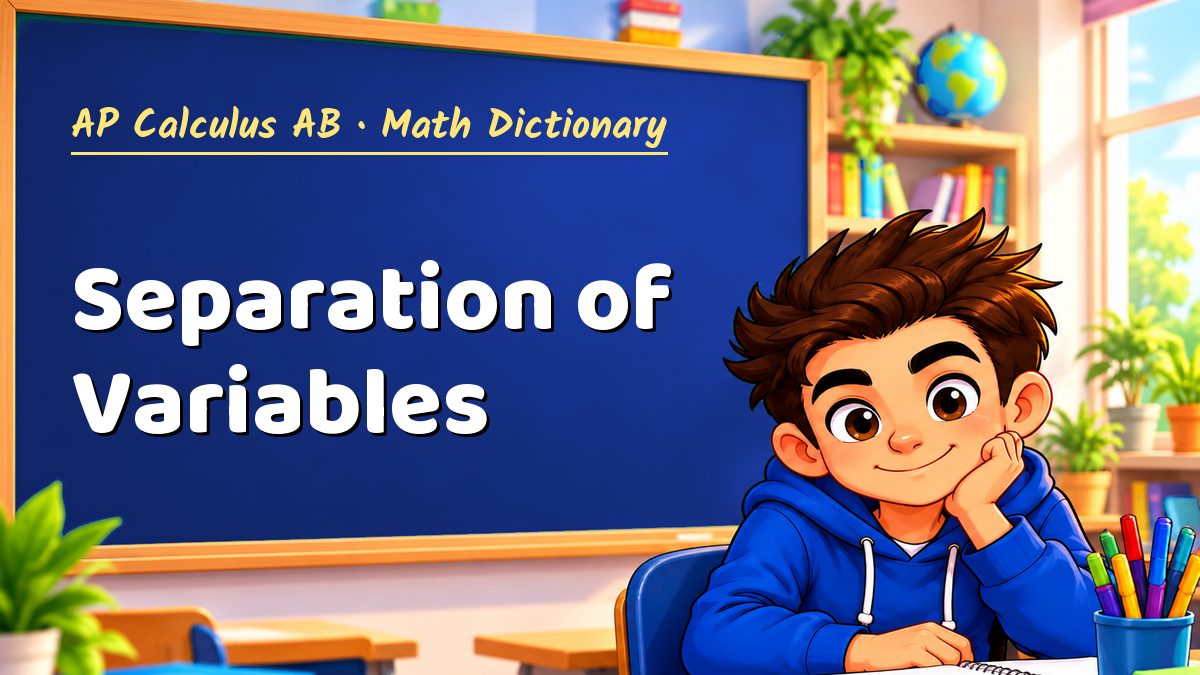 Separation of Variables: meaning, method and solved example (AP Calculus AB) – Maths PDF