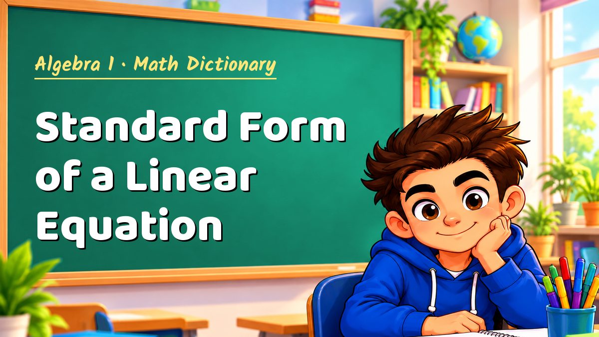 Standard Form of a Linear Equation: meaning, method and solved example (Algebra 1) – Maths PDF