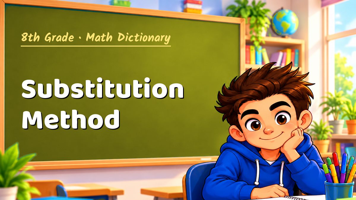 Substitution Method: meaning, method and solved example (8th Grade) – Maths PDF