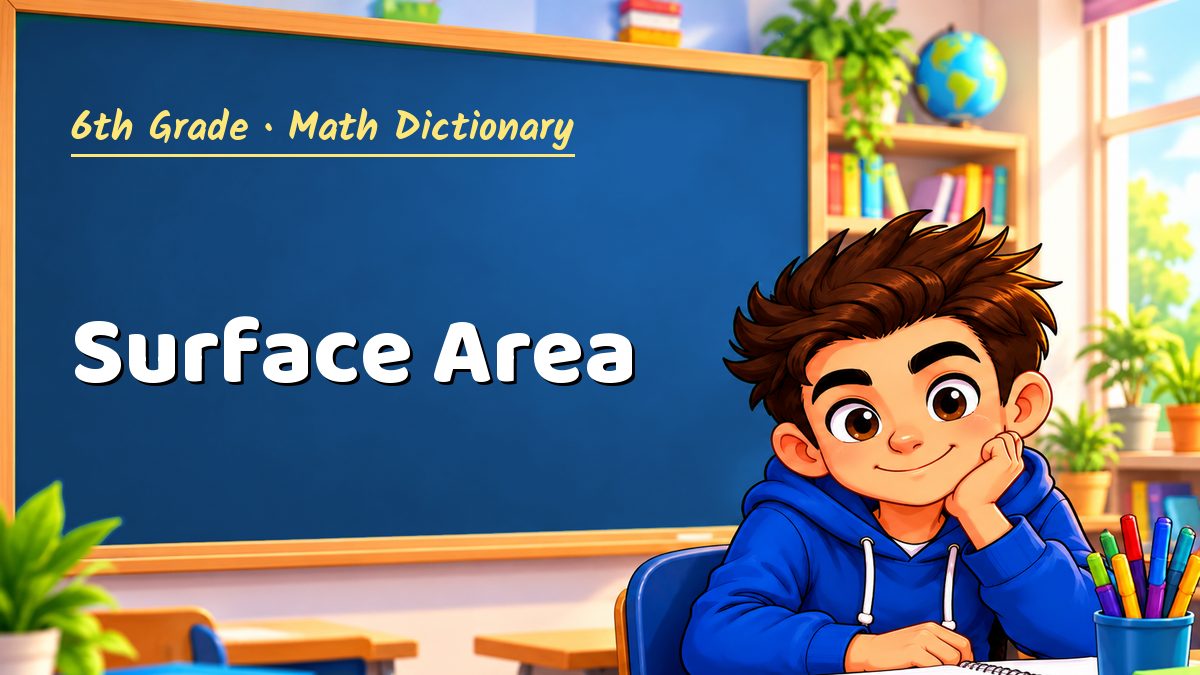 Surface Area: meaning, method and solved example (6th Grade) – Maths PDF