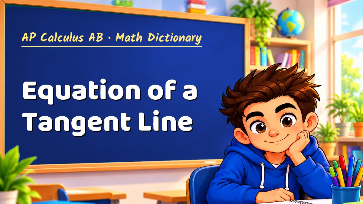 Equation of a Tangent Line: meaning, method and solved example (AP Calculus AB) – Maths PDF