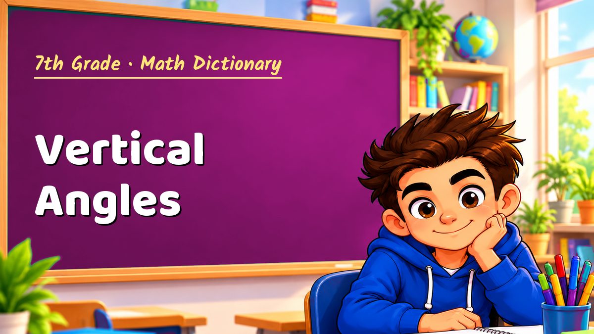 Vertical Angles: meaning, method and solved example (7th Grade) – Maths PDF