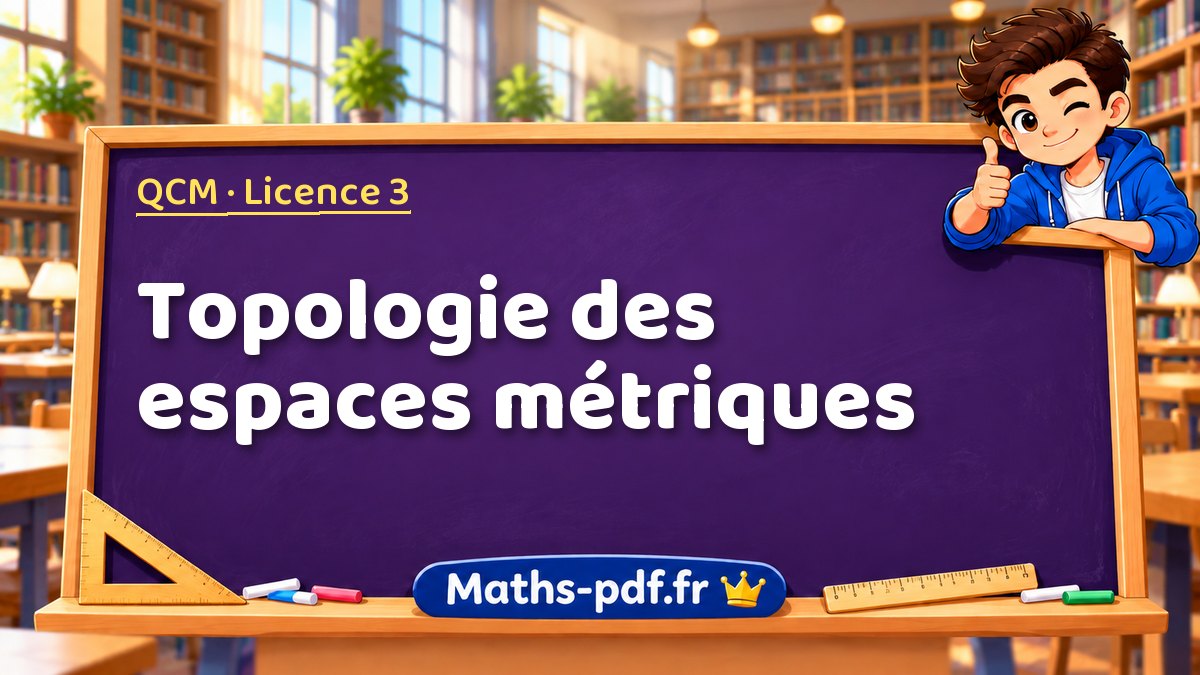 Topologie des espaces métriques – QCM en Licence 3 sur Maths-pdf.fr