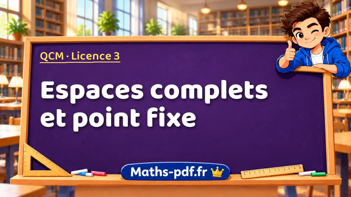 Espaces complets et point fixe – QCM en Licence 3 sur Maths-pdf.fr