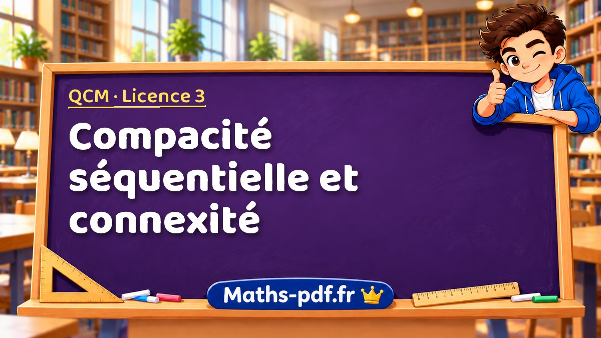 Compacité séquentielle et connexité – QCM en Licence 3 sur Maths-pdf.fr
