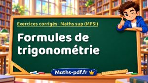 Formules de trigonométrie en maths sup (MPSI)