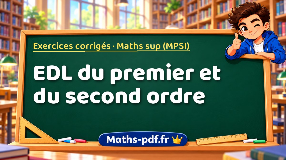 EDL du premier et du second ordre – Exercices corrigés en Maths sup (MPSI) sur Maths-pdf.fr