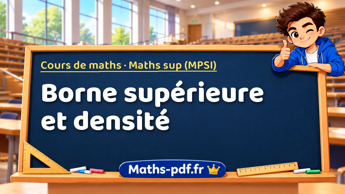 Borne supérieure et densité – Cours de maths en Maths sup (MPSI) sur Maths-pdf.fr