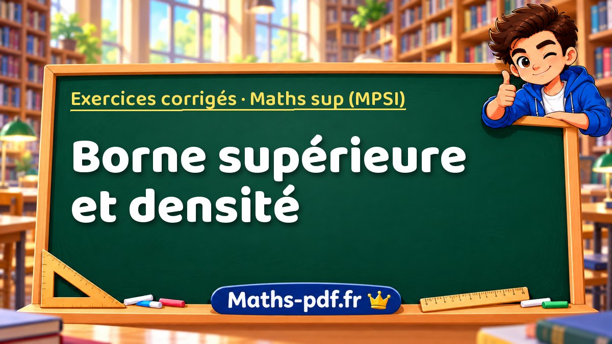Borne supérieure et densité – Exercices corrigés en Maths sup (MPSI) sur Maths-pdf.fr