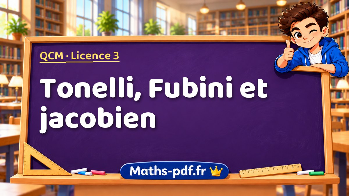 Tonelli, Fubini et jacobien – QCM en Licence 3 sur Maths-pdf.fr