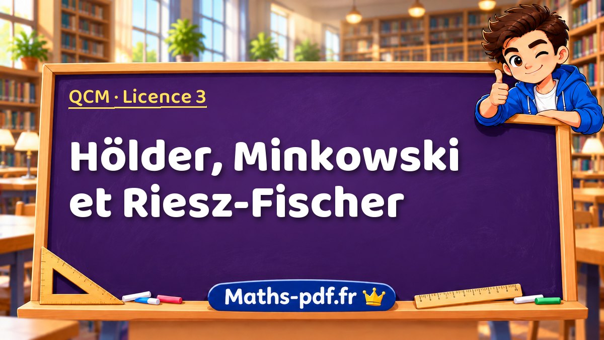 Hölder, Minkowski et Riesz-Fischer – QCM en Licence 3 sur Maths-pdf.fr