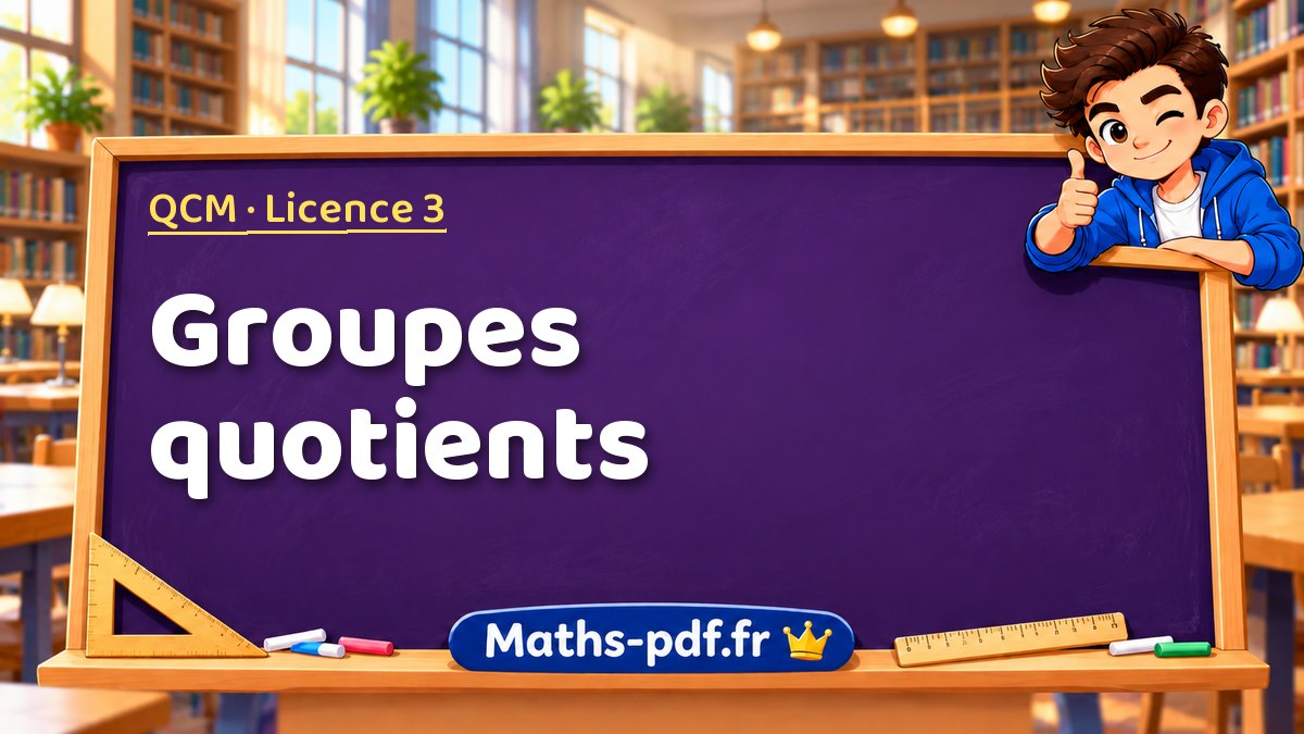 Groupes quotients – QCM en Licence 3 sur Maths-pdf.fr