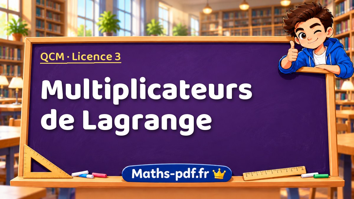 Multiplicateurs de Lagrange – QCM en Licence 3 sur Maths-pdf.fr