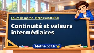 Continuité et valeurs intermédiaires en maths sup (MPSI)