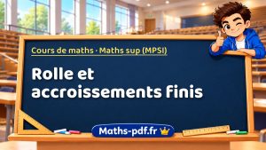Rolle et accroissements finis en maths sup (MPSI)