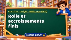 Rolle et accroissements finis en maths sup (MPSI)